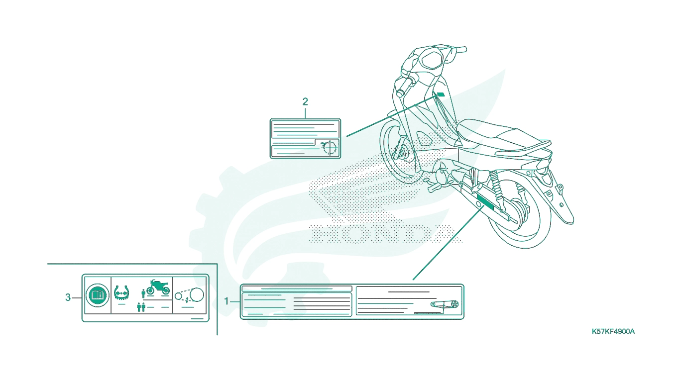 BỘ PHỤ TÙNG F49 CATALOGUE TEM CẢNH BÁO HONDA BLADE 110