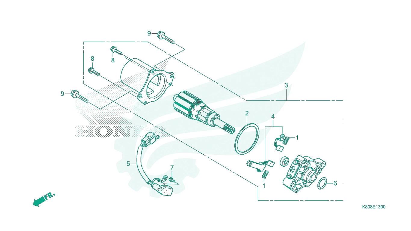 BỘ PHỤ TÙNG E13 CATALOGUE MÔ - TƠ ĐỀ HONDA WAVE ALPHA 110