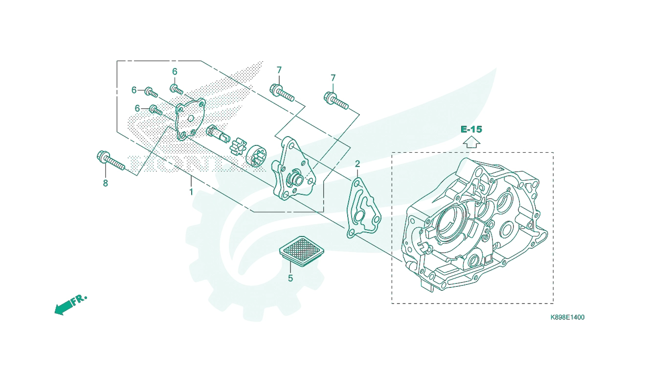 BỘ PHỤ TÙNG E14 CATALOGUE BƠM NHỚT HONDA WAVE ALPHA 110