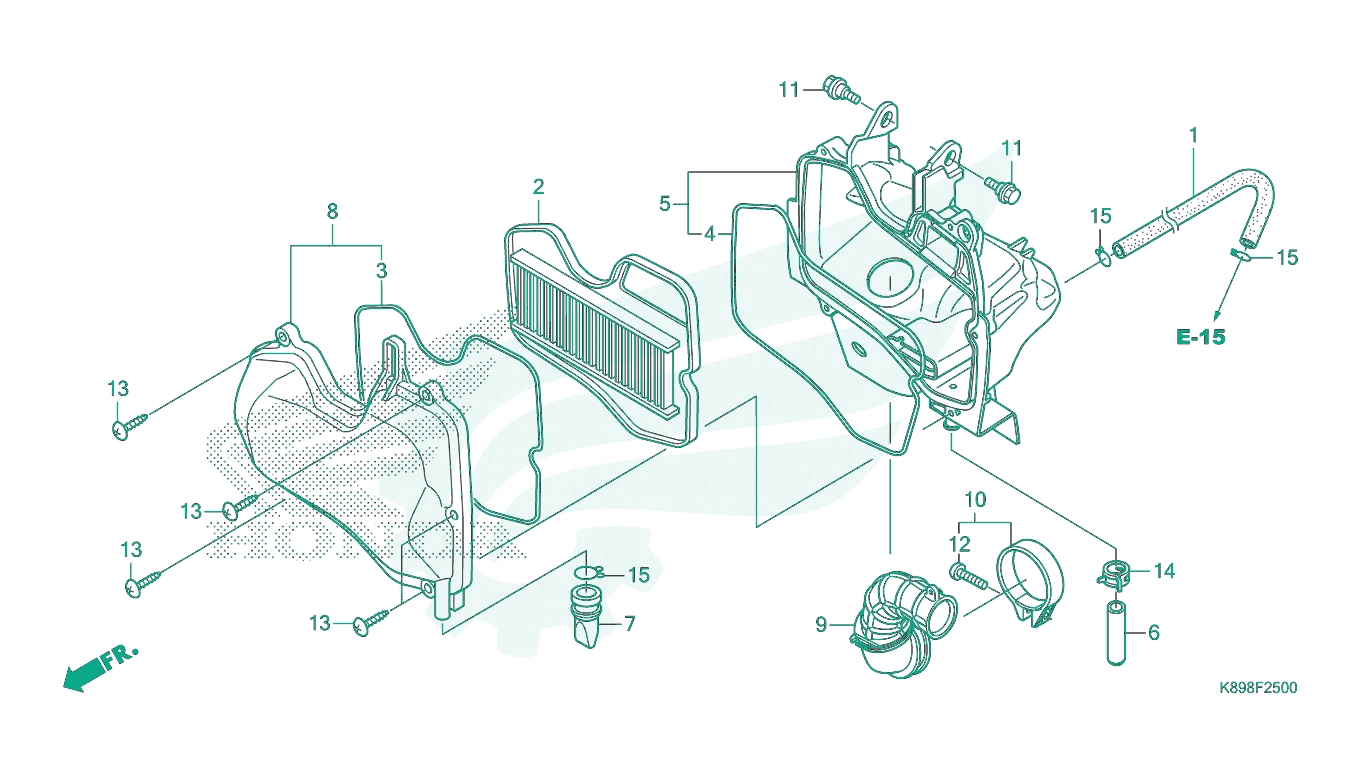 BỘ PHỤ TÙNG F25 CATALOGUE LỌC GIÓ HONDA WAVE ALPHA 110