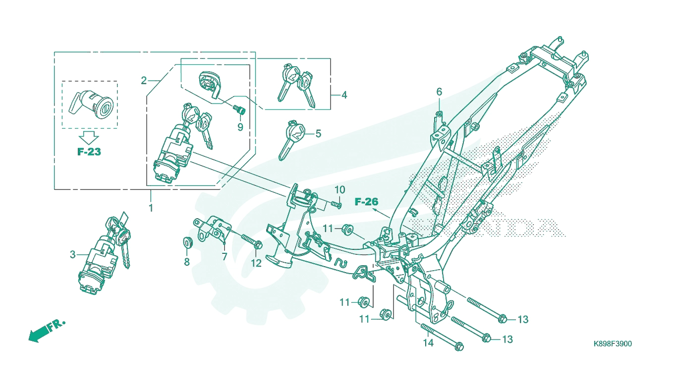 BỘ PHỤ TÙNG F39 CATALOGUE SƯỜN XE HONDA WAVE ALPHA 110