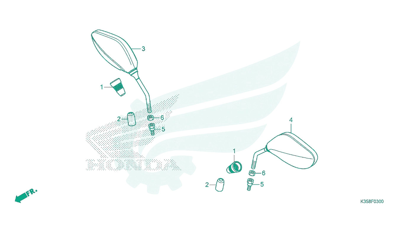 BỘ PHỤ TÙNG F - 3 CATALOGUE GƯƠNG HONDA PCX