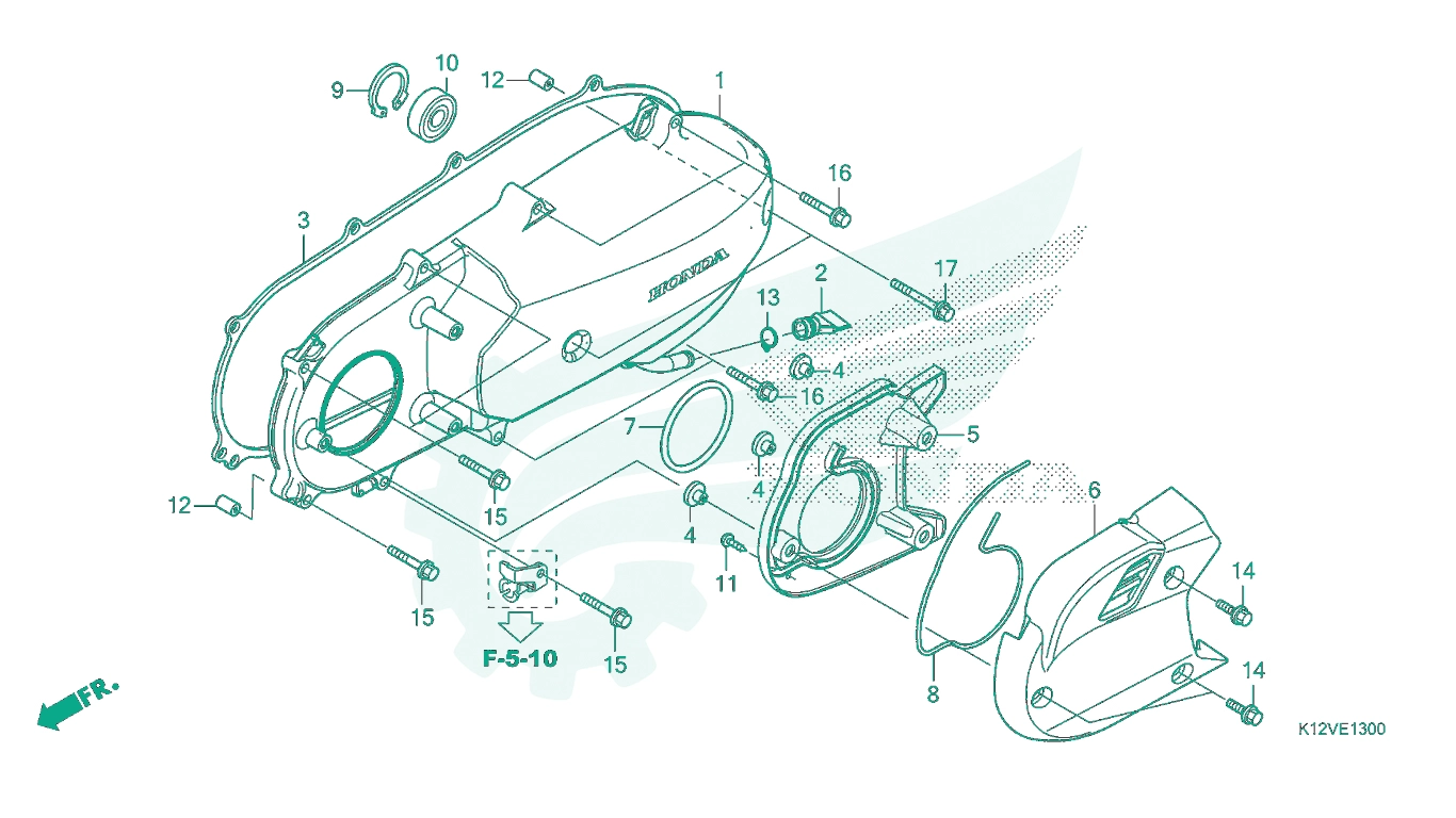BỘ PHỤ TÙNG E - 13 CATALOGUE ỐP BÊN TRÁI HONDA LEAD 125