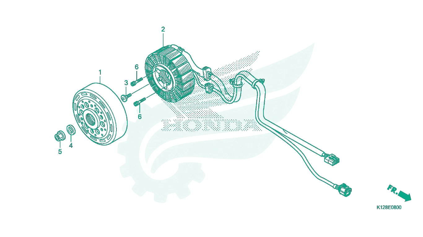 BỘ PHỤ TÙNG E - 8 CATALOGUE BỘ KHỞI ĐỘNG A.C.G HONDA LEAD 125