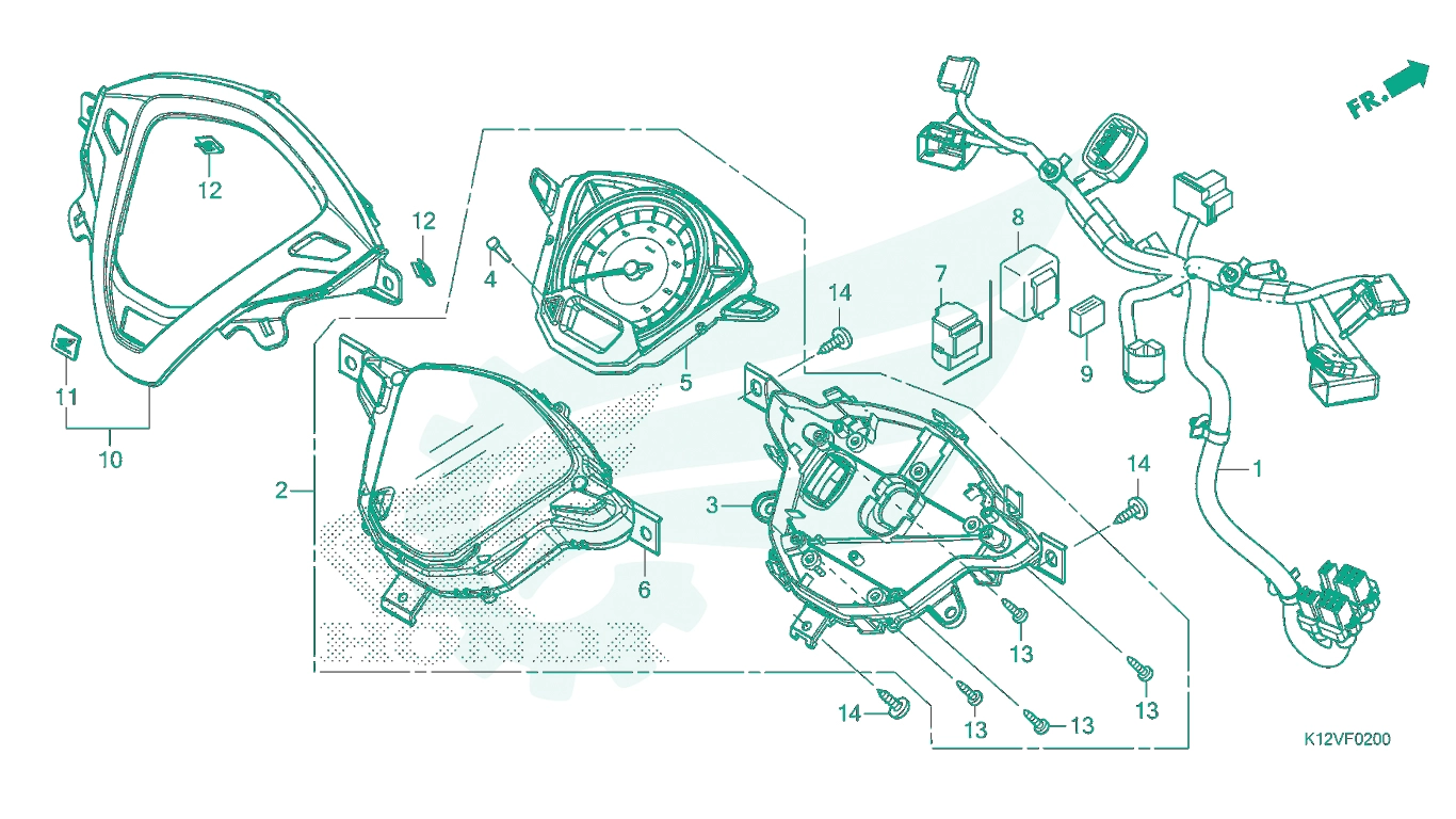 BỘ PHỤ TÙNG F - 2 CATALOGUE ĐỒNG HỒ TỐC ĐỘ HONDA LEAD 125