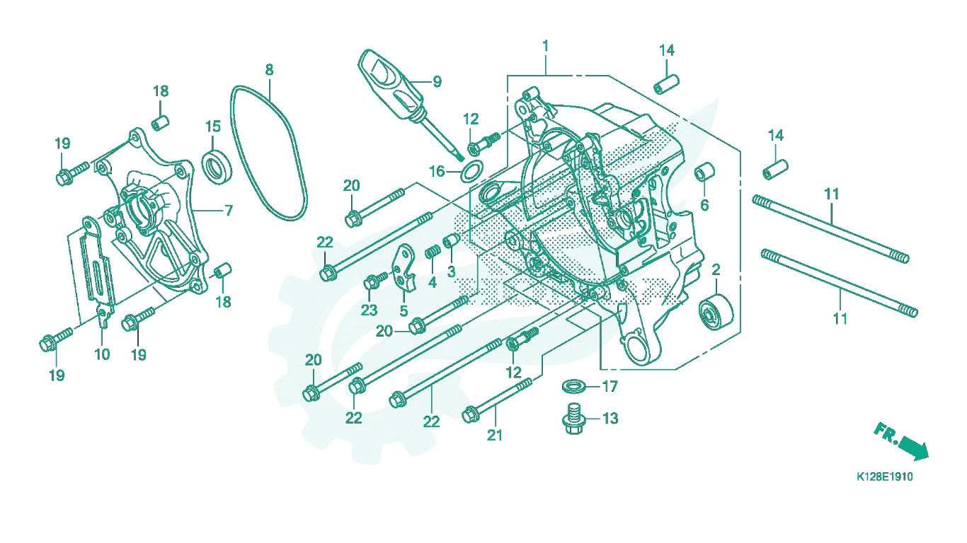 BỘ PHỤ TÙNG E - 19 - 10 CATALOGUE VÁCH MÁY PHẢI HONDA LEAD 125