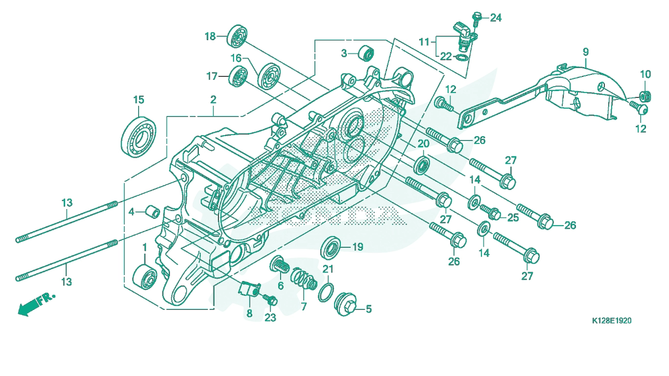 BỘ PHỤ TÙNG E - 19 - 20 CATALOGUE VÁCH MÁY TRÁI HONDA LEAD 125