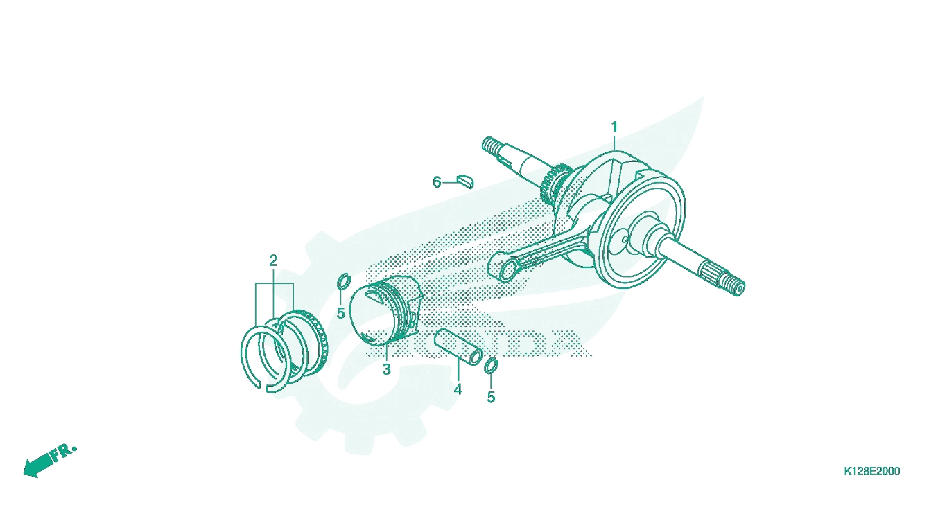 BỘ PHỤ TÙNG E - 20 CATALOGUE TRỤC CƠ - PISTON HONDA LEAD 125