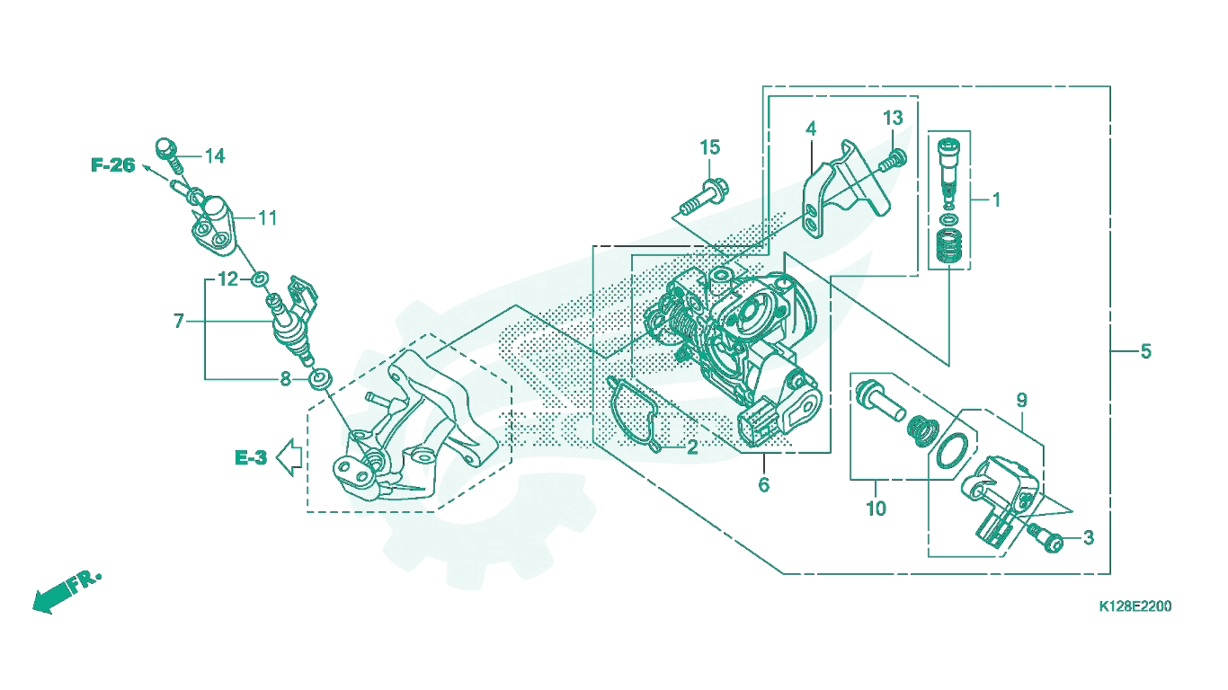 BỘ PHỤ TÙNG E - 22 CATALOGUE HỌNG GA HONDA LEAD 125