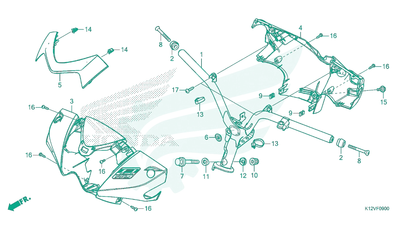 BỘ PHỤ TÙNG F - 9 CATALOGUE ỐNG TAY LÁI - ỐP TAY LÁI HONDA LEAD 125