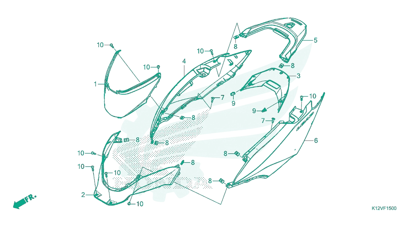 BỘ PHỤ TÙNG F - 15 CATALOGUE ỐP THÂN HONDA LEAD 125