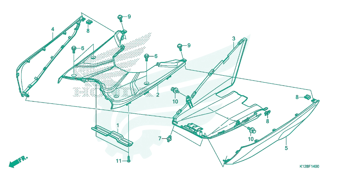 BỘ PHỤ TÙNG F - 14 CATALOGUE SÀN ĐỂ CHÂN HONDA LEAD 125