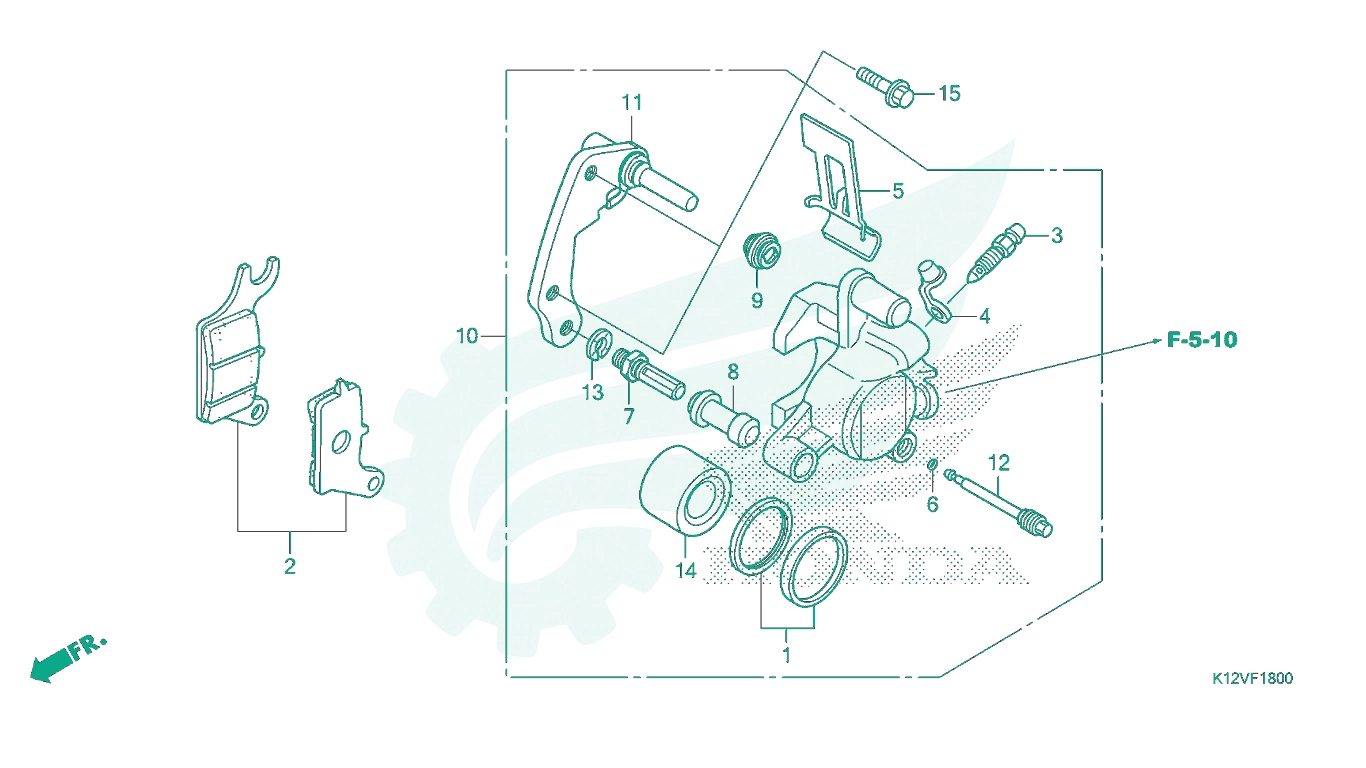 BỘ PHỤ TÙNG F - 18 CATALOGUE NGÀM PHANH TRƯỚC HONDA LEAD 125