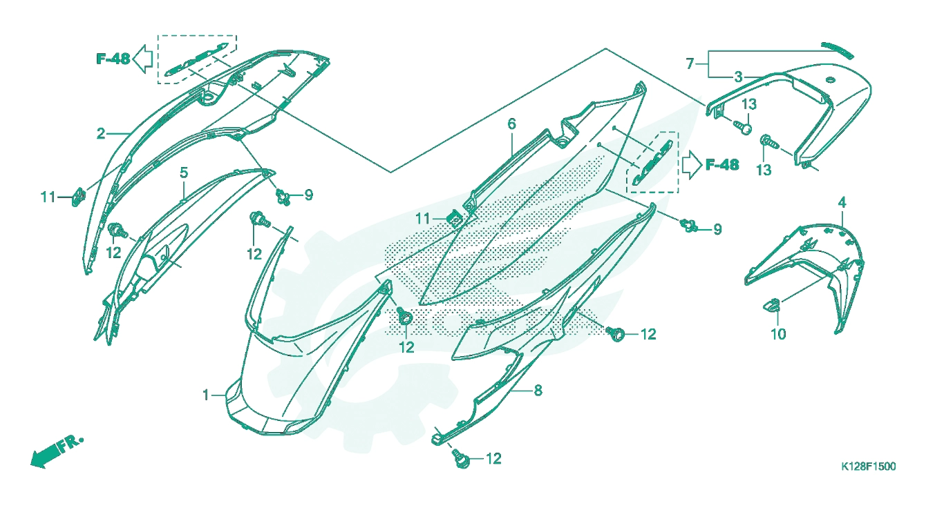 BỘ PHỤ TÙNG F - 15 CATALOGUE ỐP THÂN HONDA LEAD 125