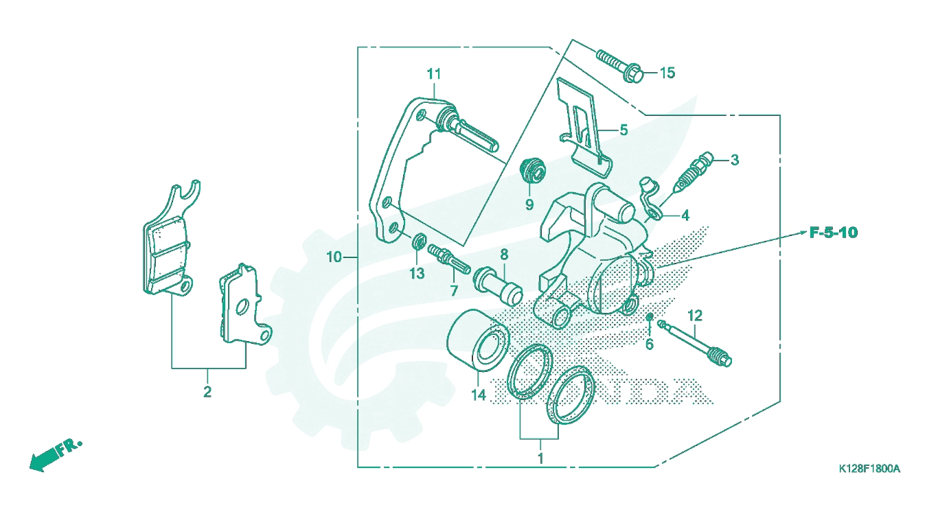 BỘ PHỤ TÙNG F - 18 CATALOGUE NGÀM PHANH TRƯỚC HONDA LEAD 125