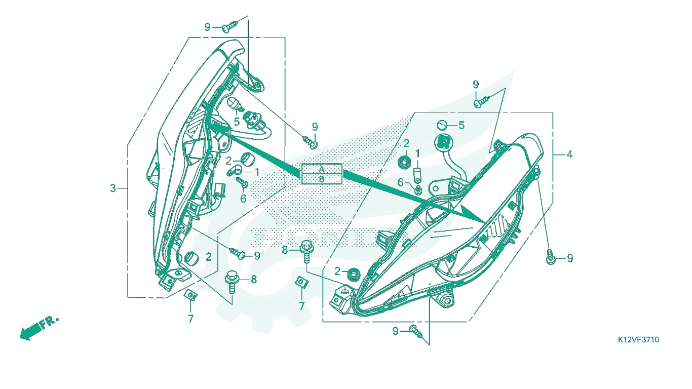BỘ PHỤ TÙNG F - 37 - 10 CATALOGUE ĐÈN BÁO RẼ TRƯỚC HONDA LEAD 125