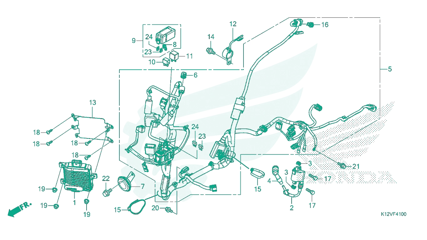 BỘ PHỤ TÙNG F - 41 CATALOGUE BÓ DÂY HONDA LEAD 125