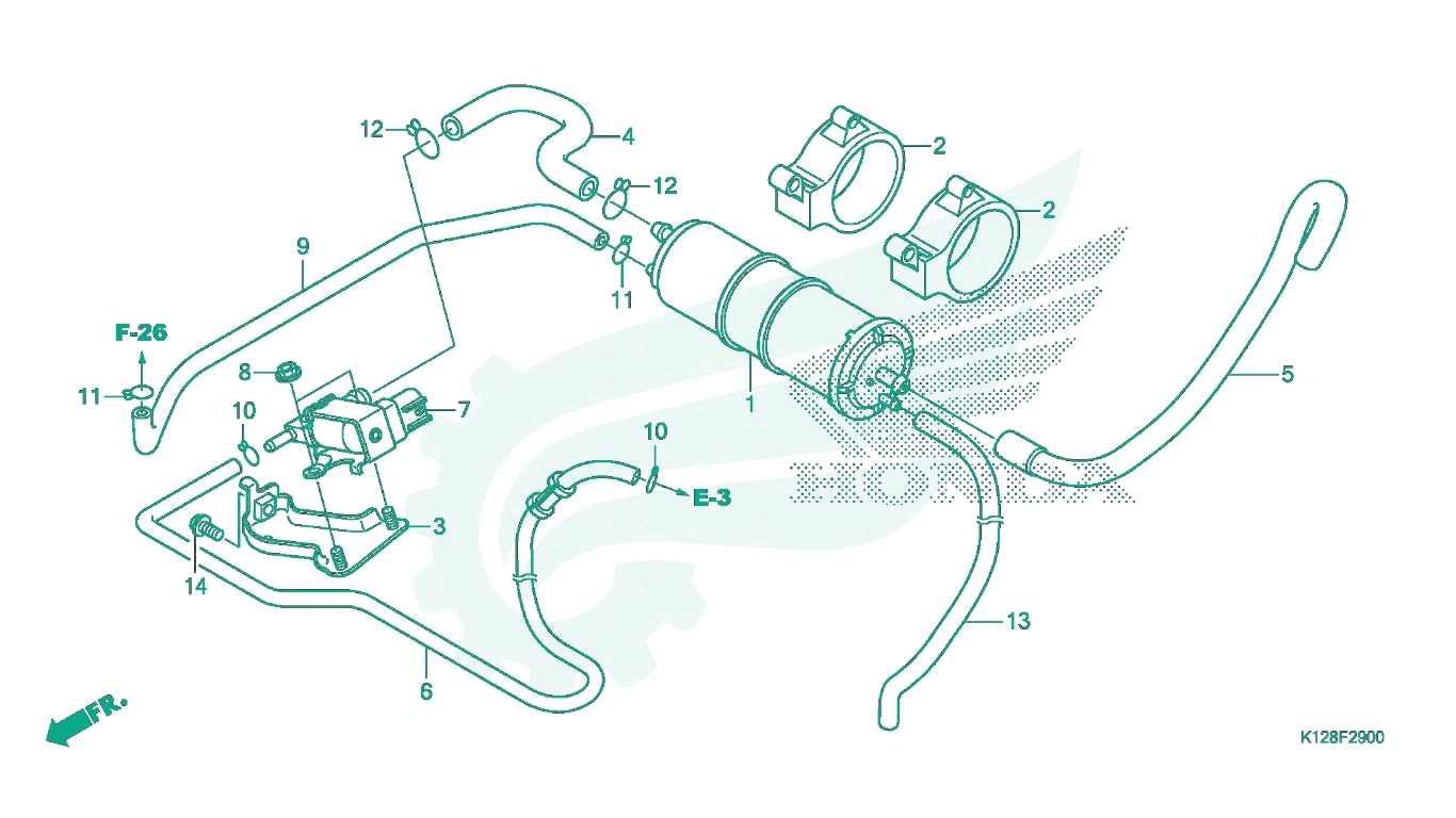 BỘ PHỤ TÙNG F - 29 CATALOGUE LỌC KHÍ BÌNH XĂNG HONDA LEAD 125