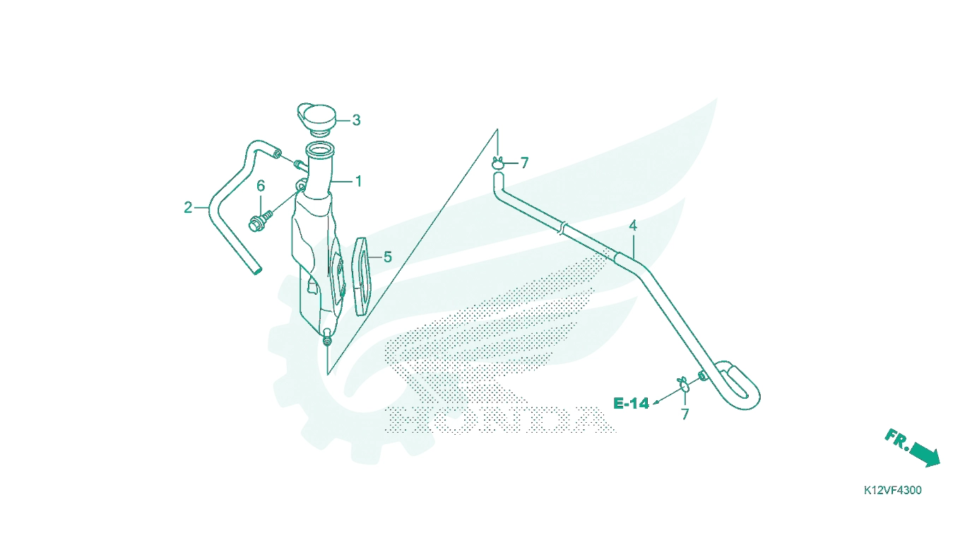 BỘ PHỤ TÙNG F - 43 CATALOGUE BÌNH XĂNG PHỤ HONDA LEAD 125