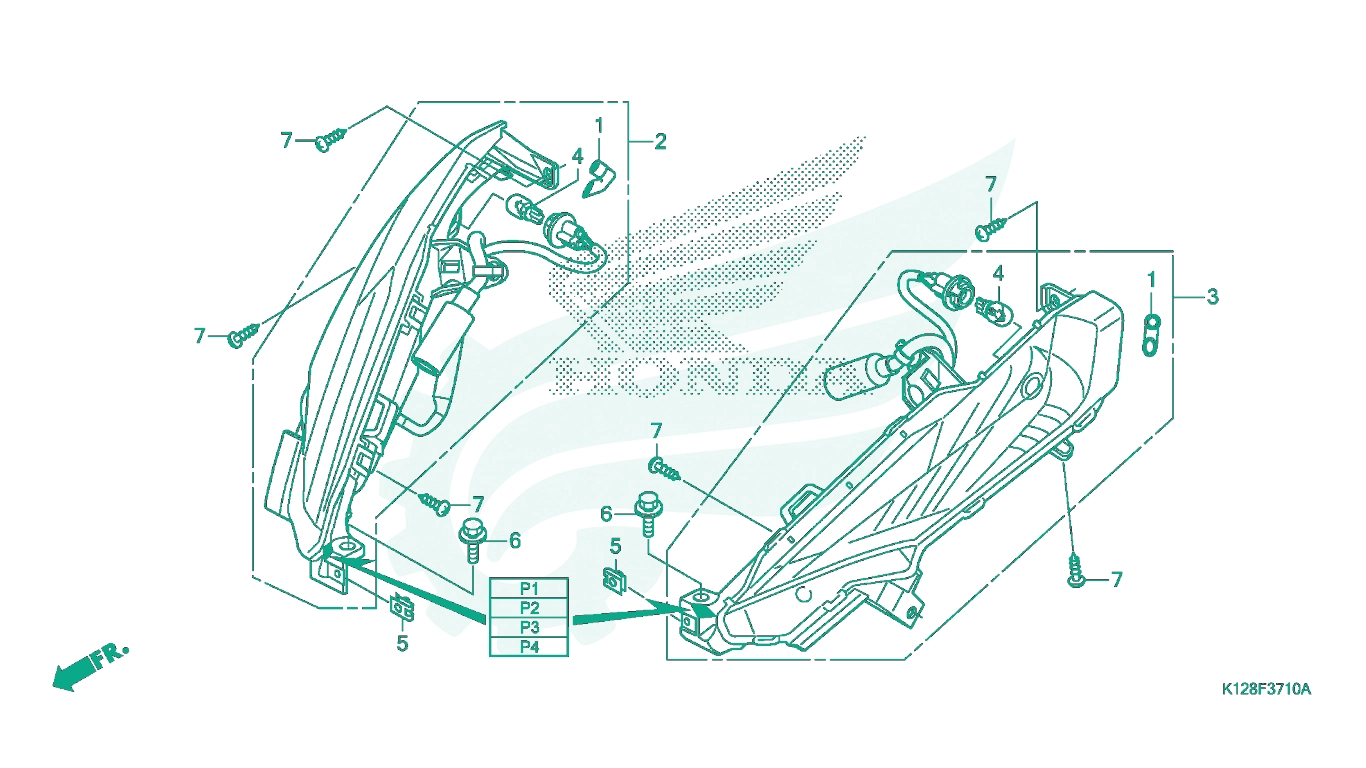 BỘ PHỤ TÙNG F - 37 - 10 CATALOGUE ĐÈN BÁO RẼ TRƯỚC HONDA LEAD 125
