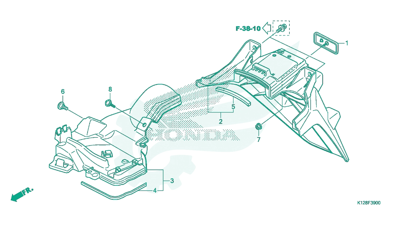 BỘ PHỤ TÙNG F - 39 CATALOGUE CHẮN BÙN SAU HONDA LEAD 125