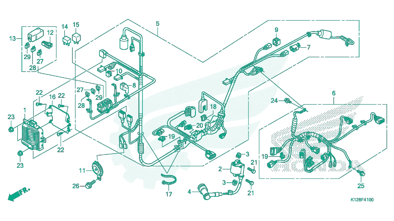 BỘ PHỤ TÙNG F - 41 CATALOGUE BÓ DÂY HONDA LEAD 125