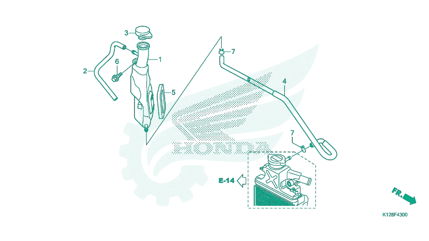 BỘ PHỤ TÙNG F - 43 CATALOGUE BÌNH DỰ TRỮ KÉT TẢN NHIỆT HONDA LEAD 125