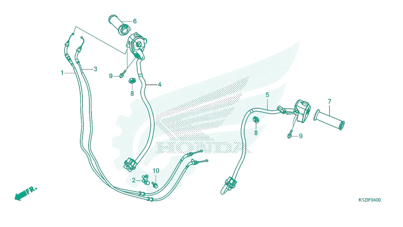BỘ PHỤ TÙNG F - 4 CATALOGUE CÔNG TẮC / DÂY CÁP HONDA PCX 160 K1Z (2021+)