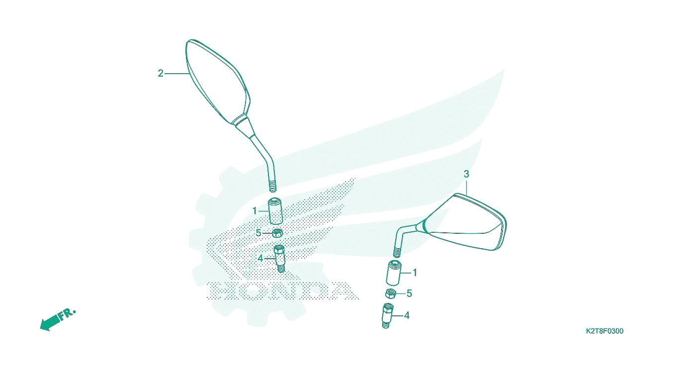 BỘ PHỤ TÙNG F - 3 CATALOGUE GƯƠNG CHIẾU HẬU HONDA LEAD 125 (2022+)
