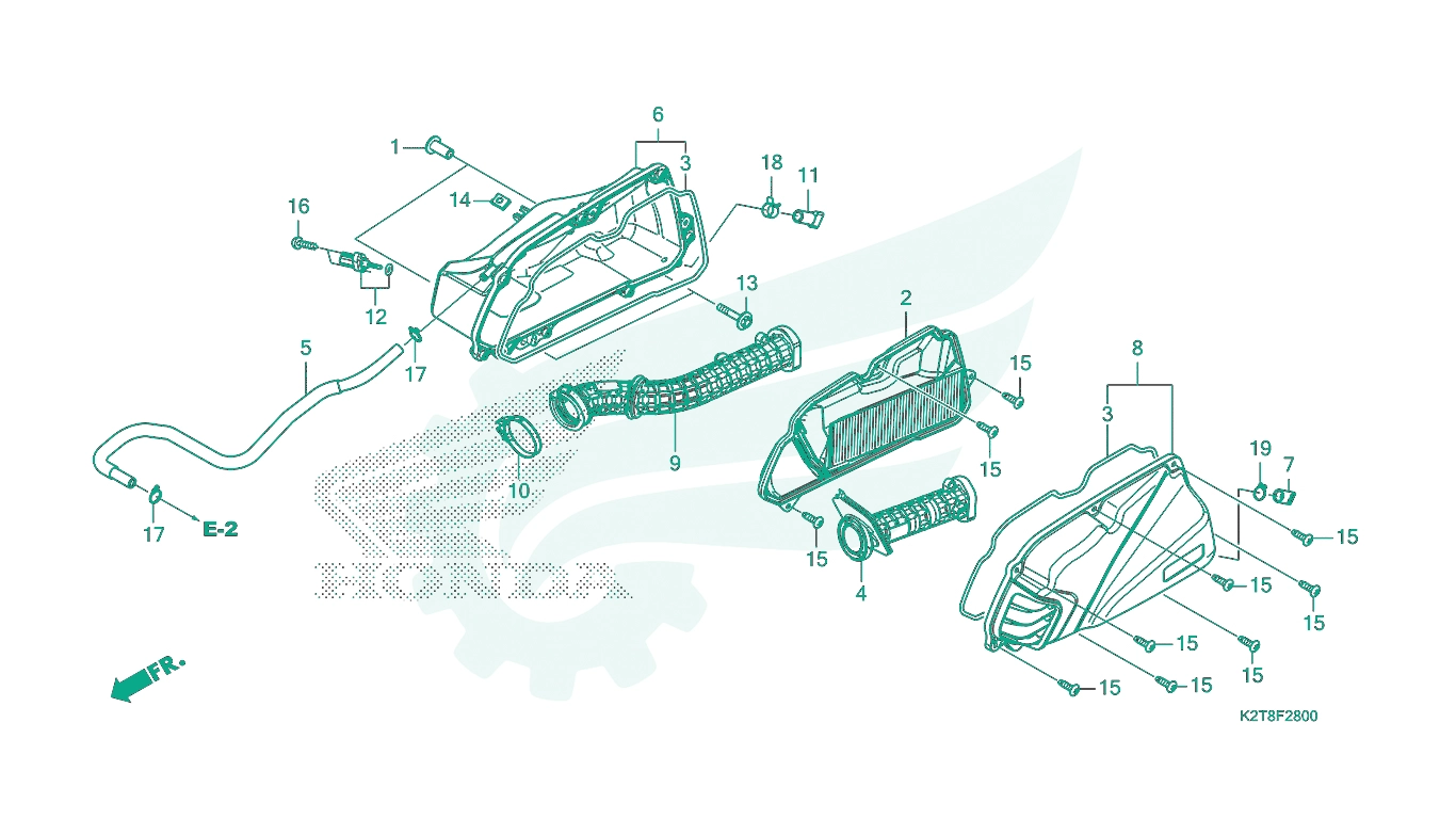 BỘ PHỤ TÙNG F - 28 CATALOGUE LỌC GIÓ HONDA LEAD 125 (2022+)