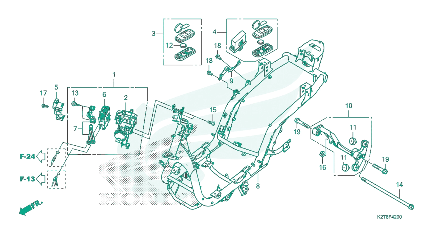 BỘ PHỤ TÙNG F - 42 CATALOGUE SƯỜN XE HONDA LEAD 125 (2022+)