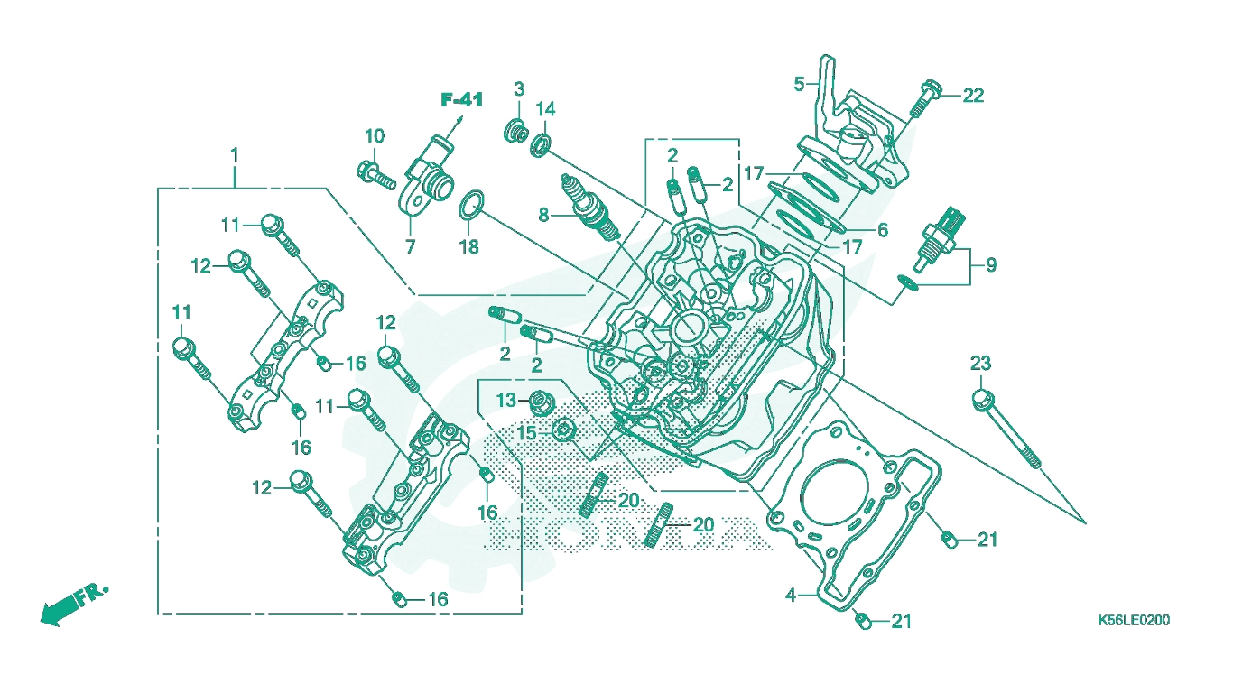 BỘ PHỤ TÙNG E - 2 CATALOGUE ĐẦU XY LANH HONDA CATALOGUE WINNER X (2022+) (K2P)