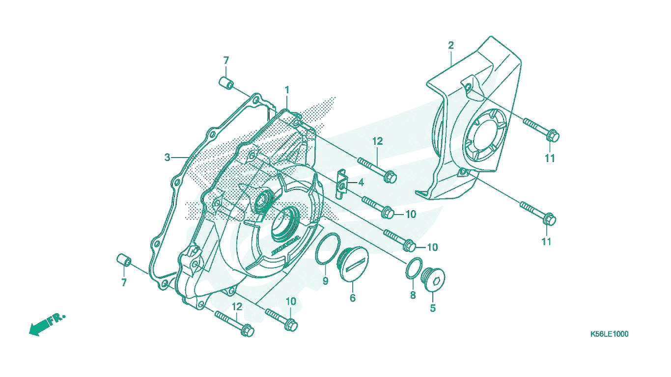 BỘ PHỤ TÙNG E - 10 CATALOGUE NẮP LỐC MÁY BÊN TRÁI HONDA CATALOGUE WINNER X (2022+) (K2P)