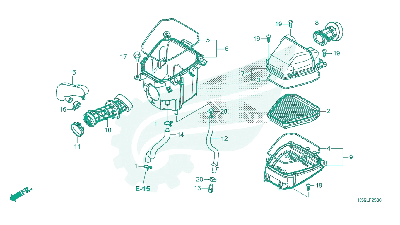 BỘ PHỤ TÙNG F - 25 CATALOGUE LỌC GIÓ HONDA CATALOGUE WINNER X (2022+) (K2P)