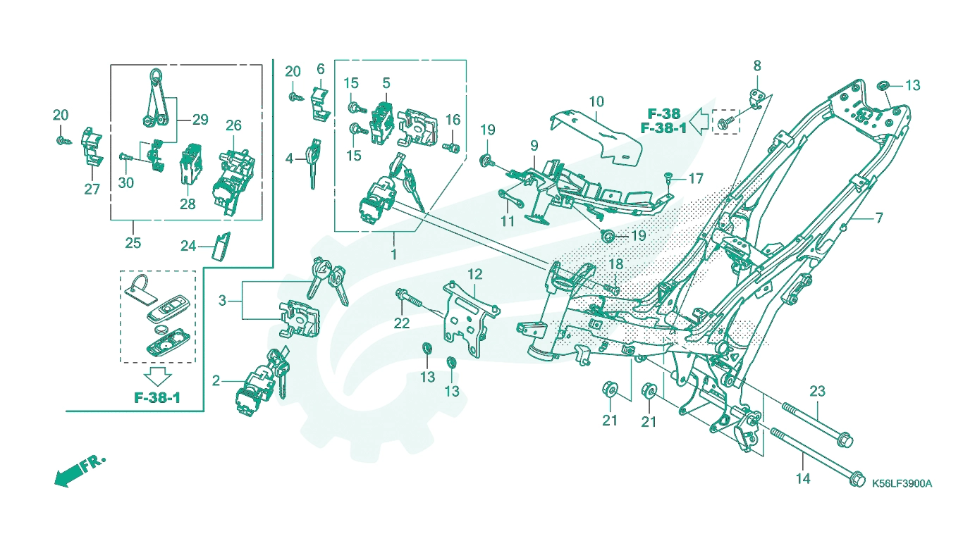 BỘ PHỤ TÙNG F - 39 CATALOGUE SƯỜN XE HONDA CATALOGUE WINNER X (2022+) (K2P)