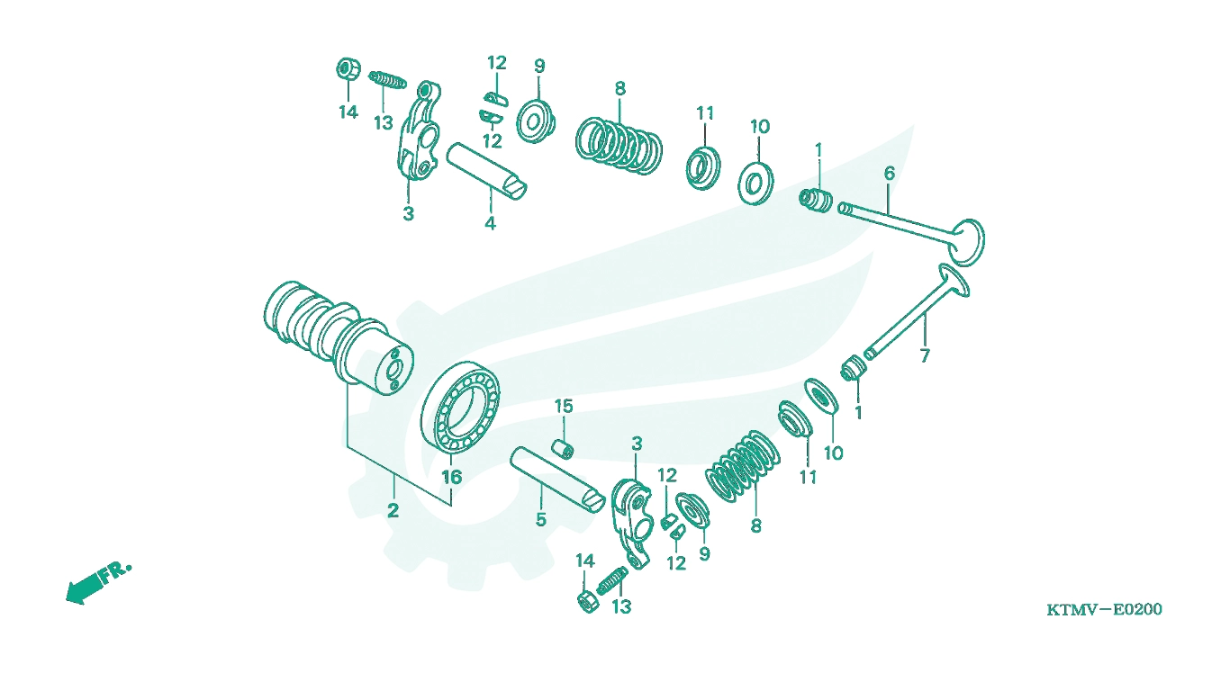 BỘ PHỤ TÙNG E - 2 CATALOGUE TRỤC CAM / XUPAP (CAMSHAFT & VALVE) HONDA FUTURE NEO KTMJ