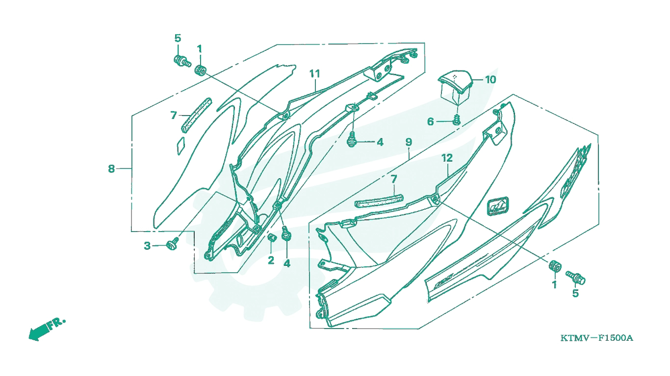 BỘ PHỤ TÙNG F - 15 CATALOGUE ỐP SƯỜN XE (ANF125M5) HONDA FUTURE NEO KTMJ