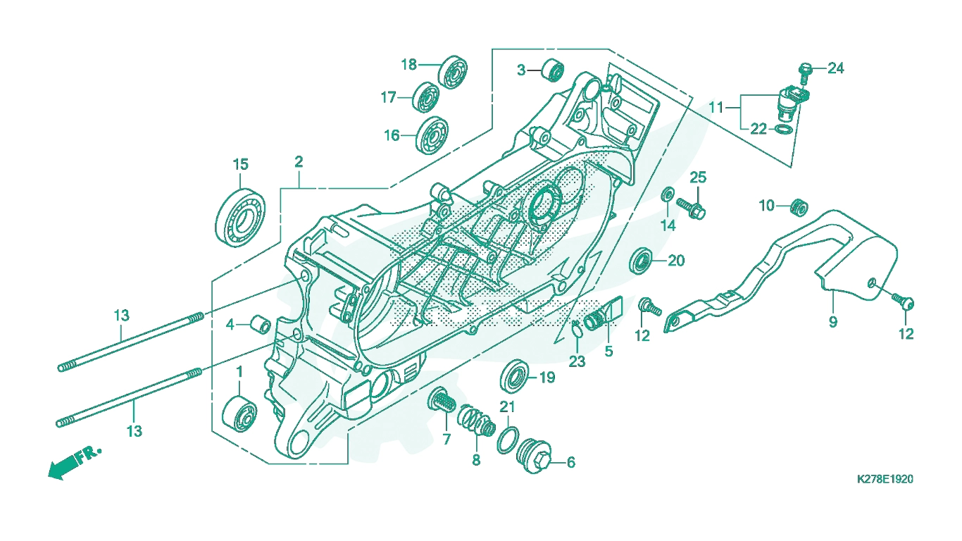 BỘ PHỤ TÙNG E - 19 - 20 CATALOGUE CÁCTE MÁY BÊN TRÁI HONDA AIR BLADE K27A