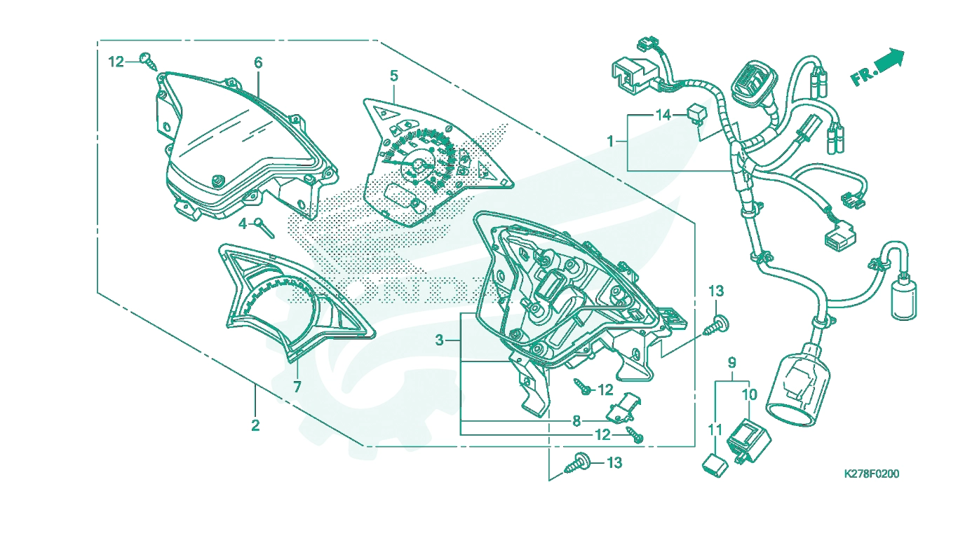 BỘ PHỤ TÙNG F - 2 CATALOGUE ĐỒNG HỒ CONTERMET HONDA AIR BLADE K27A