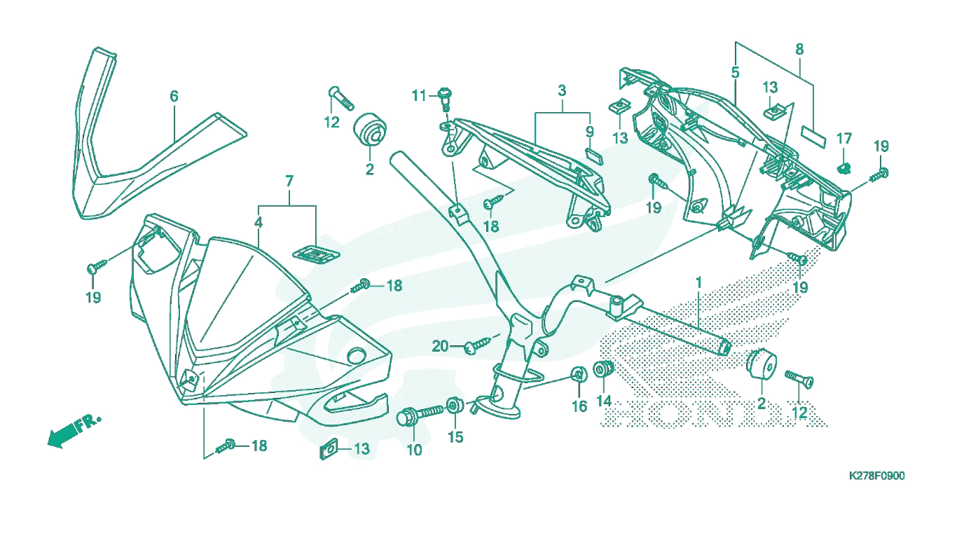 BỘ PHỤ TÙNG F - 9 CATALOGUE GHI ĐÔNG / ỐP GHI ĐÔNG HONDA AIR BLADE K27A