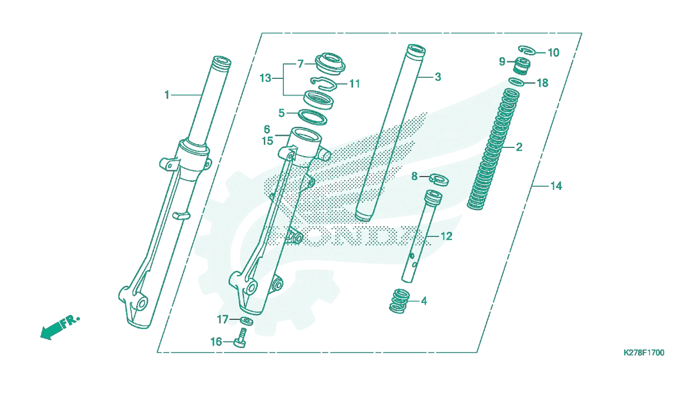 BỘ PHỤ TÙNG F - 17 CATALOGUE PHUỘC TRƯỚC HONDA AIR BLADE K27A