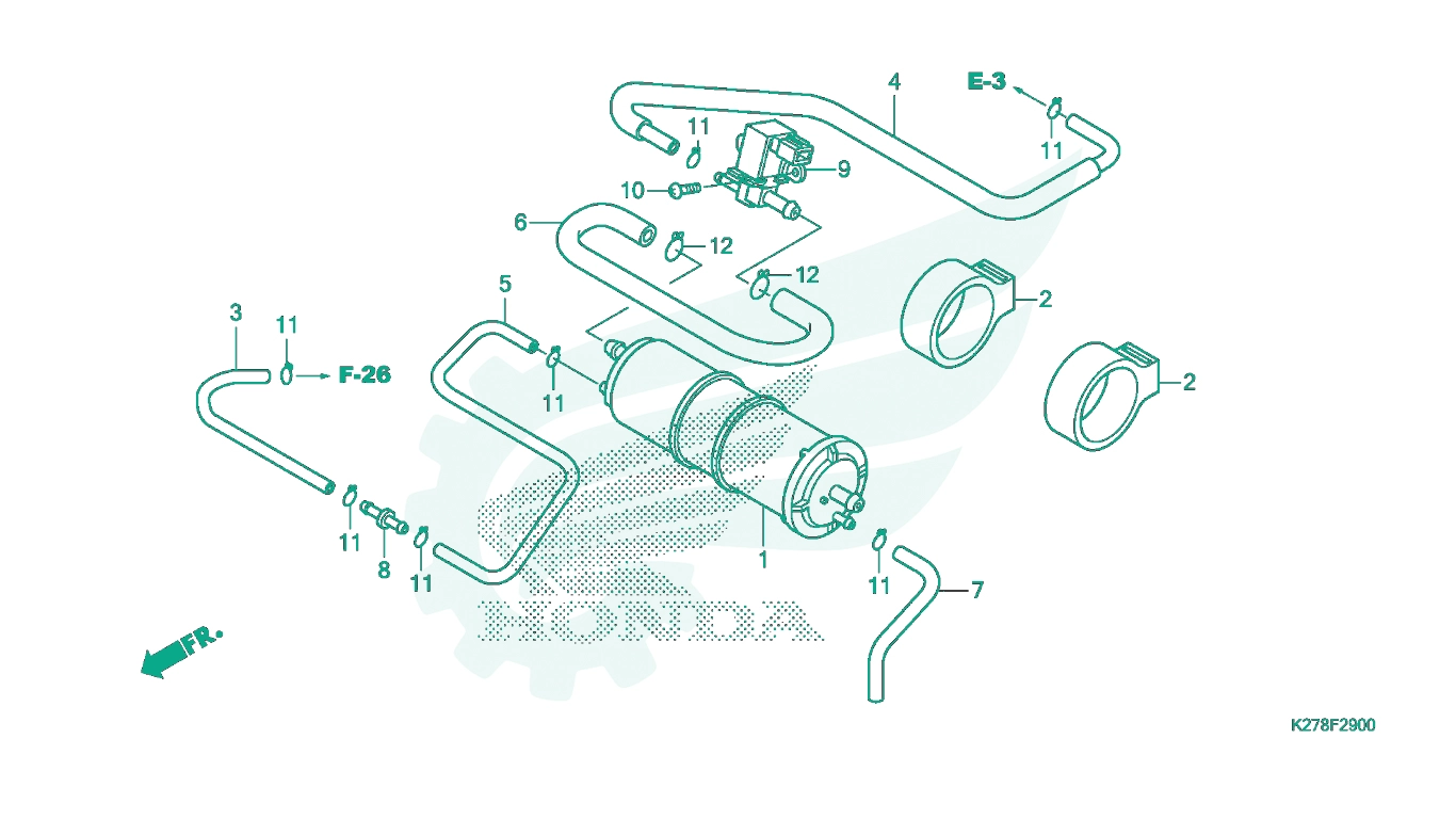 BỘ PHỤ TÙNG F - 29 CATALOGUE BẦU LỌC HƠI XĂNG (CANISTER) HONDA AIR BLADE K27A