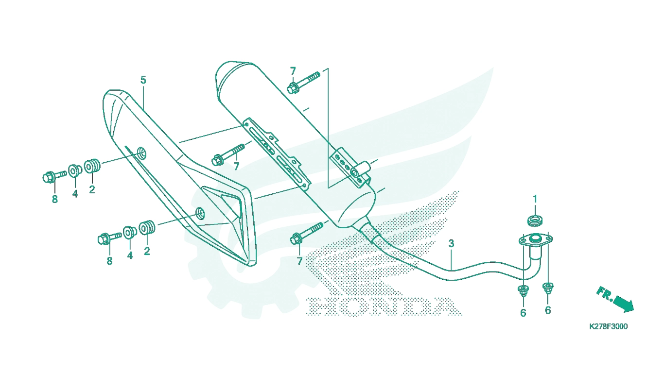 BỘ PHỤ TÙNG F - 30 CATALOGUE ỐNG XẢ (PÔ) HONDA AIR BLADE K27A