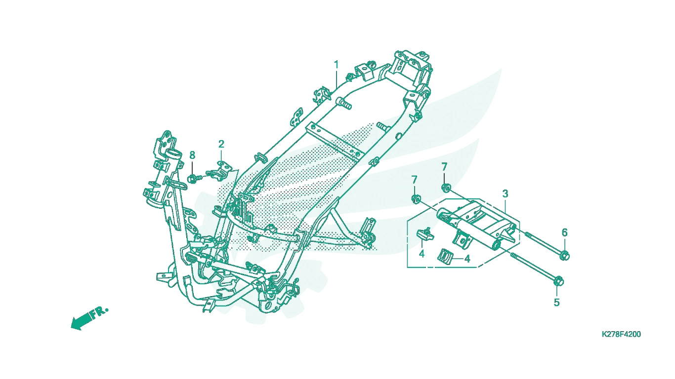 BỘ PHỤ TÙNG F - 42 CATALOGUE SƯỜN XE HONDA AIR BLADE K27A