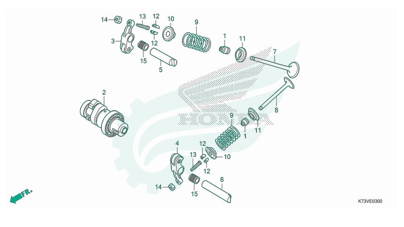 BỘ PHỤ TÙNG E - 3 CATALOGUE TRỤC CAM / XU PÁP HONDA FUTURE 125 K73