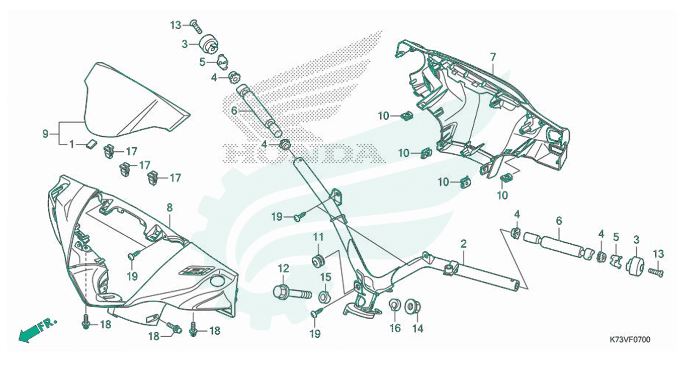 BỘ PHỤ TÙNG F - 7 CATALOGUE ỐNG TAY LÁI / ỐP TAY LÁI HONDA FUTURE 125 K73