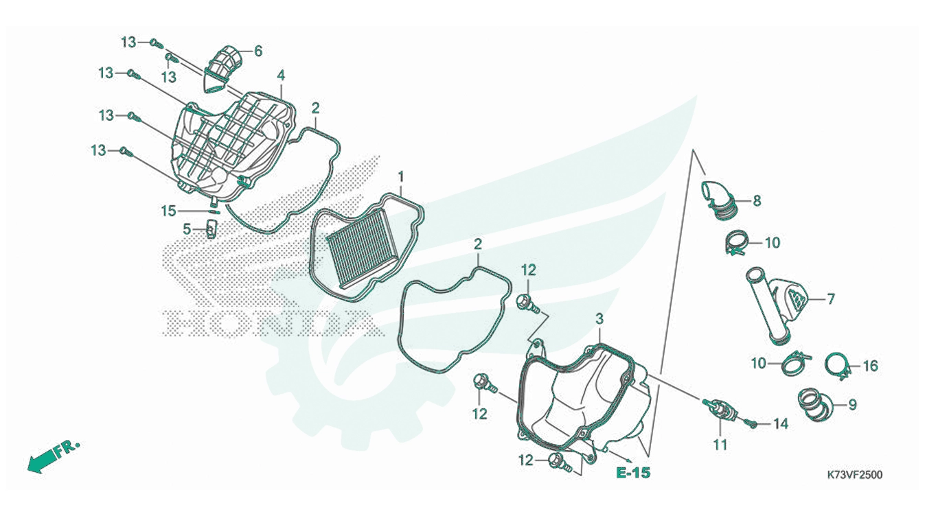 BỘ PHỤ TÙNG F - 25 CATALOGUE LỌC GIÓ HONDA FUTURE 125 K73