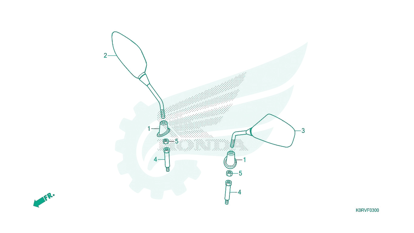Sơ đồ phụ tùng Honda - BỘ PHỤ TÙNG F - 3 CATALOGUE GƯƠNG HONDA SH 125 - SH 160