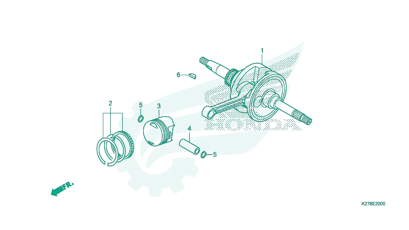 BỘ PHỤ TÙNG E - 20 CATALOGUE TRỤC KHUỶU / PÍT - TÔNG HONDA AIR BLADE 125 K27G