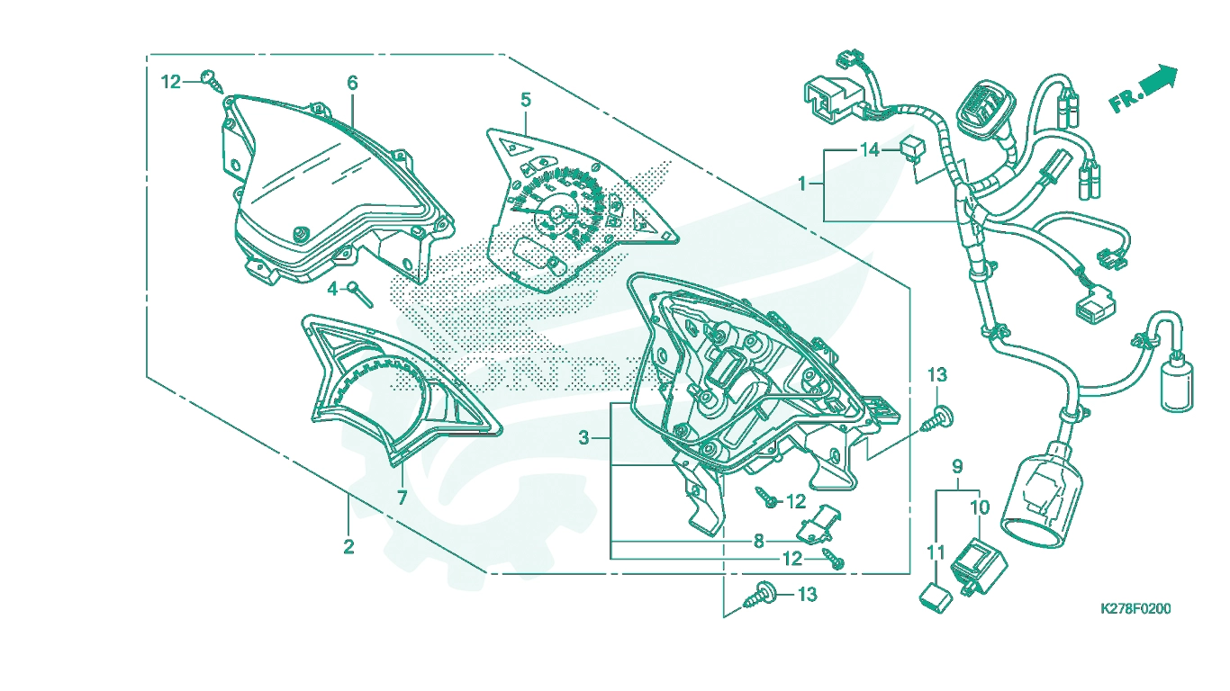 BỘ PHỤ TÙNG F - 2 CATALOGUE ĐỒNG HỒ CONTERMET HONDA AIR BLADE 125 K27G